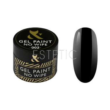 F.O.X Gel Paint No Wipe №002 - Гель-краска без липкого слоя (черный), 5 мл