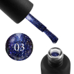 Гель-лак Edlen Professional Peacock №003 (синий электрик, с блестками и шиммером), 8мл