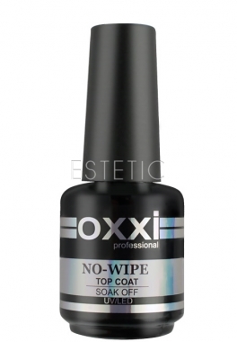 OXXI Professional No Wipe Crystal Top - Закрепитель для гель-лака без липкого слоя, 15 мл  