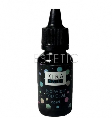 Kira Nails Топ для гель-лаку No Wipe Glass Top без липкого шару, 30 мл