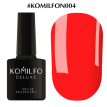 Гель-лак Komilfo DeLuxe Series №N004 (ярко-оранжевый, неоновый), 8 мл