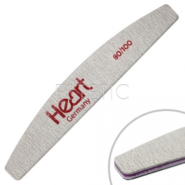 Heart Пилка для ногтей Half  80/100, серая