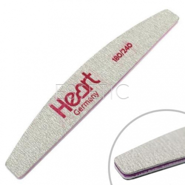 Heart Пилка для ногтей Half 180/240, серая