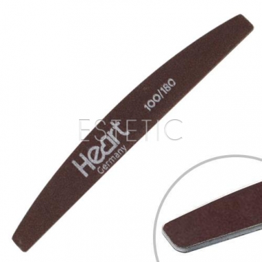Heart Пилка для нігтів Half TITAN Brown 100/180, товщина 2 мм, коричнева (підлягає багаторазовій дезінфекції)