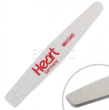 Heart Пилка для нігтів TITAN Ромб 180/240, сіра