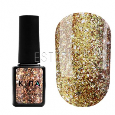 Гель-лак Kira Nails Shine Bright №SB006 (бронза з блискітками), 6 мл