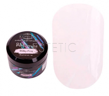 Komilfo Gel Premium Milky Pink - гель-премиум камуфлирующий (молочно-розовый), 30 г 