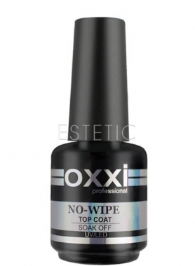 OXXI Professional No Wipe Crystal Top - Закрепитель для гель-лака без липкого слоя, 10 мл  