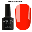 Гель-лак Komilfo DeLuxe Series №N005 (насыщенный красный, неоновый), 8 мл
