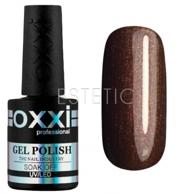 Гель-лак OXXI Professional №081 (червоно-коричневий, з мікроблеском), 10мл