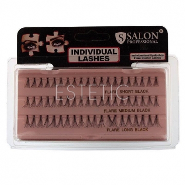 Salon Professional Вії пучкові MIX (короткі, середні, довгі), чорні