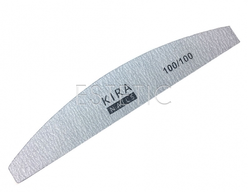 Kira Nails Пилка 100/100 Half Grey, сіра