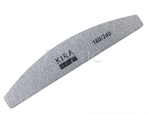 Kira Nails Пилка 180/240 Half Grey, сіра