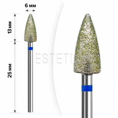 mART Насадка алмазная М-016 Конус Blue 6*13 мм (средняя)