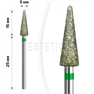 mART Насадка алмазная М-17 Конус Green 5*15 мм (жесткая)