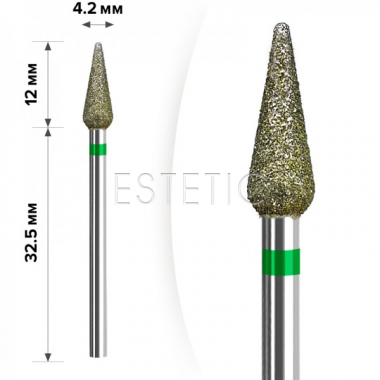 mART Насадка алмазная М-18 Бутон Green 4,2*12 мм (жесткая)