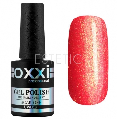 Гель-лак OXXI Professional №155 (яркий коралловый с золотым микроблеском), 10 мл