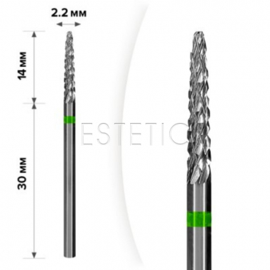 mART Насадка твердосплавная М-102 Конус Green 2*14 мм (жесткая)