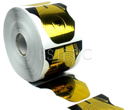 Форми для нарощування нігтів Salon Professional SP-0405 (золоті, м'який квадрат), 500 шт
