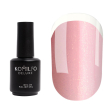 Komilfo KC Glitter French Rubber Base №KC001 - Каучуковая френч-база (светло-розовый с золотым микроблеском), 15 мл