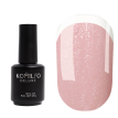 Komilfo KC Glitter French Rubber Base №KC005 - Каучуковая френч-база (бежево-розовый с серебряным микроблеском), 15 мл