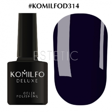 Гель-лак Komilfo Deluxe Series №D314 (темный синий, эмаль), 8 мл