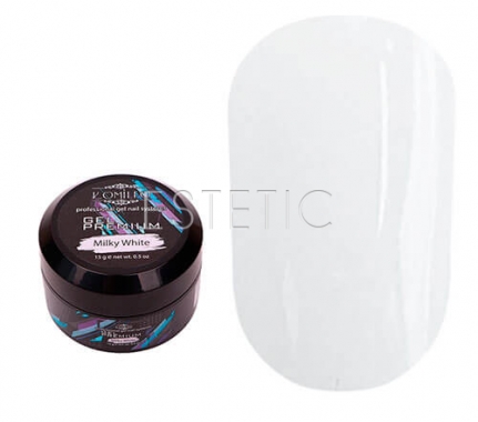 Komilfo Gel Premium Milky White - гель-премиум (молочно-белый), 15 г