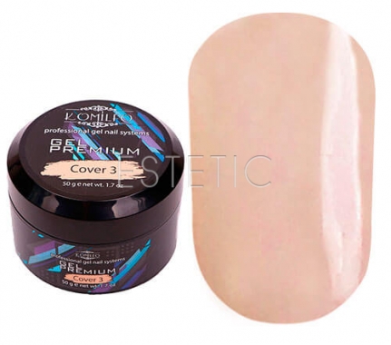 Komilfo Gel Premium Cover3 - гель-премиум камуфлирующий (персиковый), 50 г
