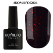 Гель-лак Komilfo DeLuxe Series №G024 (черный с красными блестками), 8 мл