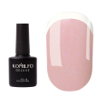Komilfo KC Glitter French Rubber Base №KC006 - Каучуковая френч-база (бежево-розовый с голубым микроблеском), 15 мл