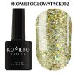 Гель-лак Komilfo Glow Attack №002 (золото, голографік), 8 мл