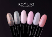 Фото 4 - Гель-лак Komilfo Moon Crush №003 (молочно-розовый, золотые блестки, полупрозрачный), 8 мл