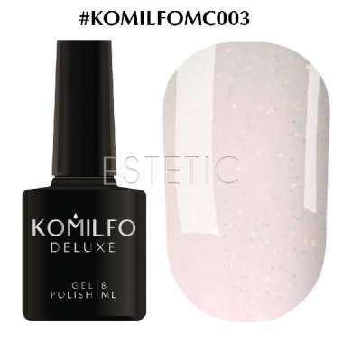 Гель-лак Komilfo Moon Crush №003 (молочно-розовый, золотые блестки, полупрозрачный), 8 мл