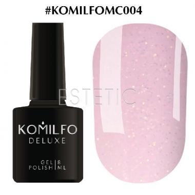 Гель-лак Komilfo Moon Crush №004 (ніжно-рожевий, золоті блискітки, напівпрозорий), 8 мл