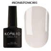 Гель-лак Komilfo Moon Crush №005 (молочный, зеленые-золотые-голубые блестки, полупрозрачный), 8 мл