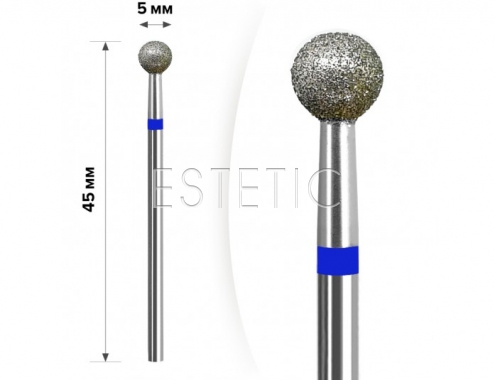 mART Насадка алмазная М-033 Шарик Blue 5 мм (средняя)