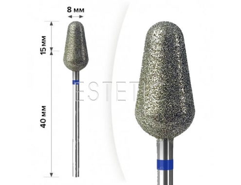 mART Насадка алмазная М-045 грушевидная Blue 8*15 мм (средняя)