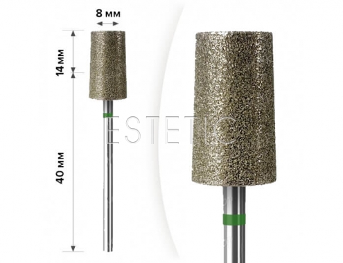 mART Насадка алмазная М-048 Конус Green 8*14 мм (грубая)