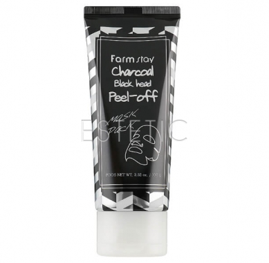 FarmStay Charcoal Black Head Peel-off Mask Pack - Очищающая маска-пленка с углем, 100 г