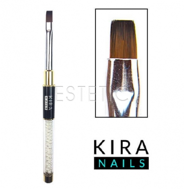 Kira Nails Кисть для геля Gel flat 8 (Nylon) 