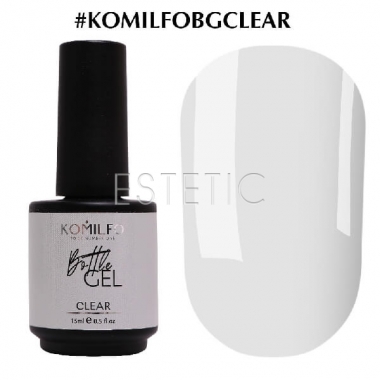 Komilfo Bottle Gel Clear - жидкий гель в бутылке ,15 мл, с кисточкой