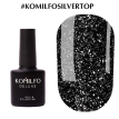 Komilfo No Wipe Silver Top – топ для гель-лака без липкого слоя с блестками, 8 мл