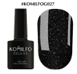 Гель-лак Komilfo DeLuxe Series №G027 (черный с голографическими блестками), 8 мл