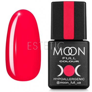 Гель-лак MOON FULL Color Gel Polish №126 (яскравий вогненно-рожевий, емаль), 8 мл