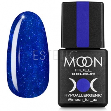 Гель-лак MOON FULL Color Gel Polish №180 (сверкающий кобальт, микроблеск), 8 мл