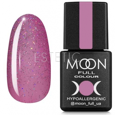 Гель-лак MOON FULL Color Gel Polish №306 (полупрозрачный розовый с разноцветным шиммером), 8 мл