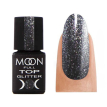 Топ гліттерний MOON FULL Top Glitter №03 Silver (прозорий зі сріблястим мікроблиском), 8 мл