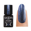 Топ гліттерний MOON FULL Top Glitter №04 Blue (прозорий з синім мікроблиском), 8 мл
