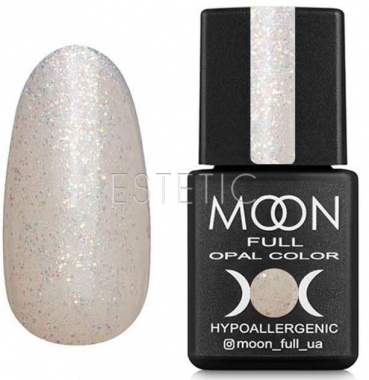 Гель-лак MOON FULL Opal color Gel polish №502 (бесцветный полупрозрачный с разноцветным шиммером), 8 мл