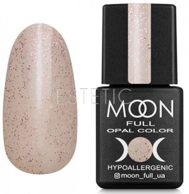 Гель-лак MOON FULL Opal color Gel polish №503 (бежевый полупрозрачный с мелким розовым шиммером), 8 мл